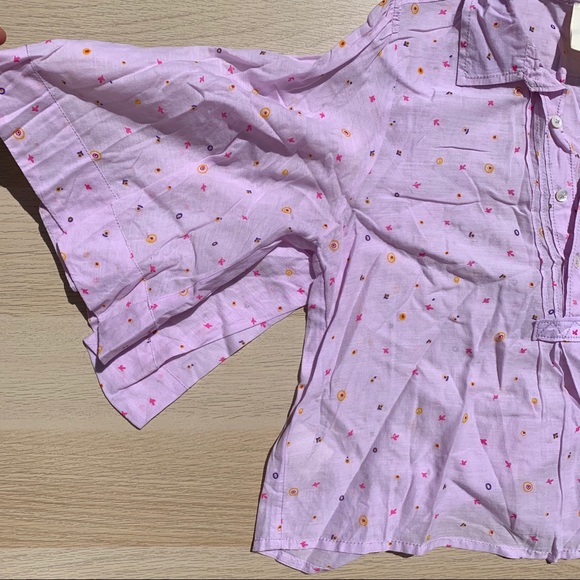 Anthropologie Maeve Purple Kimono-Sleeve Top - Picture 2 of 3